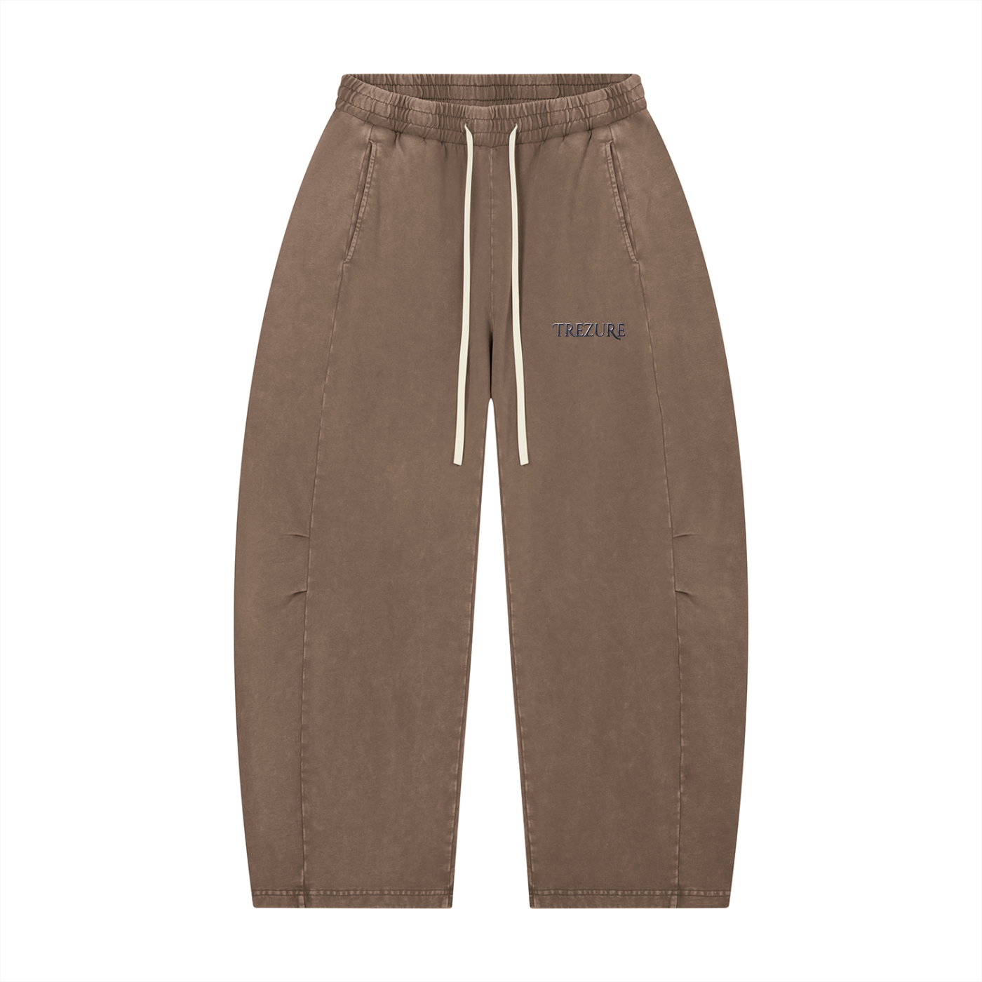 Unisex Mineral Wash Barrel Leg Pants