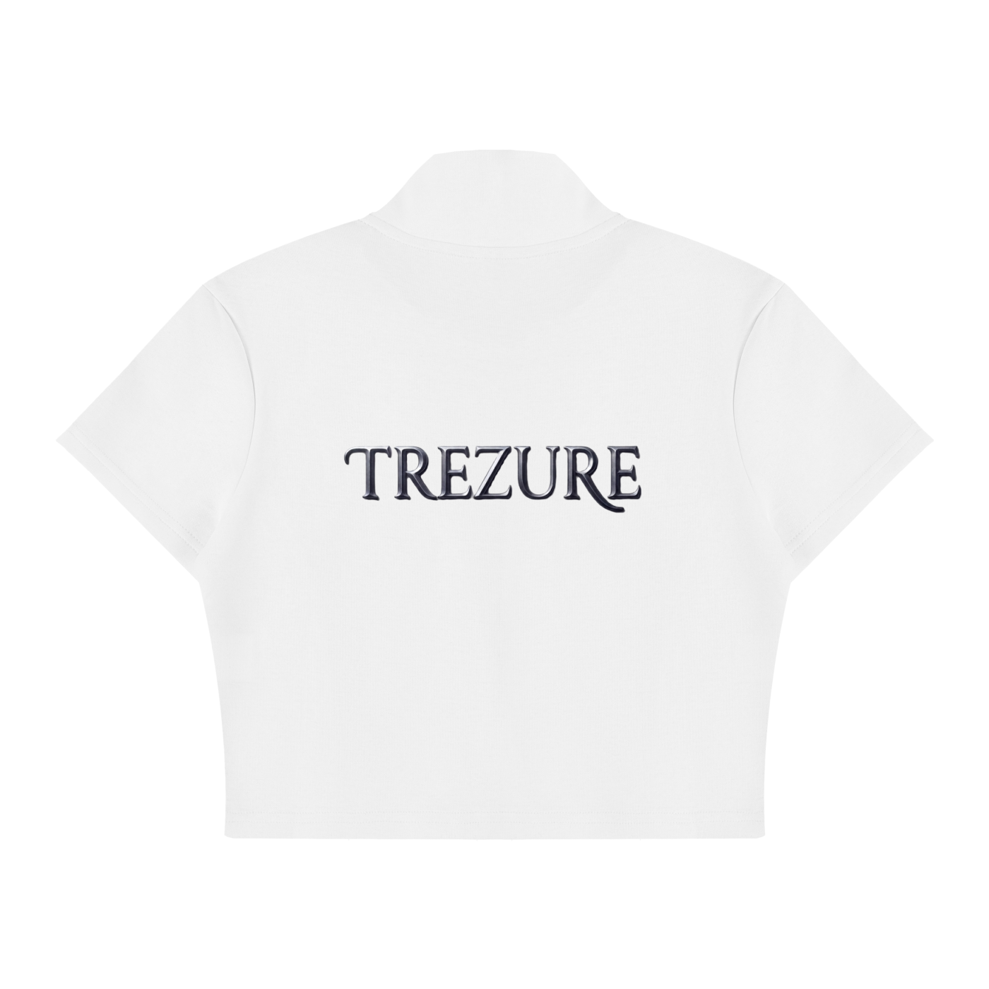 Women's Cropped Full Zip Short Sleeve T-Shirt