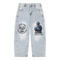 Men's Vintage Wash Sunfade Barrel Leg Jeans