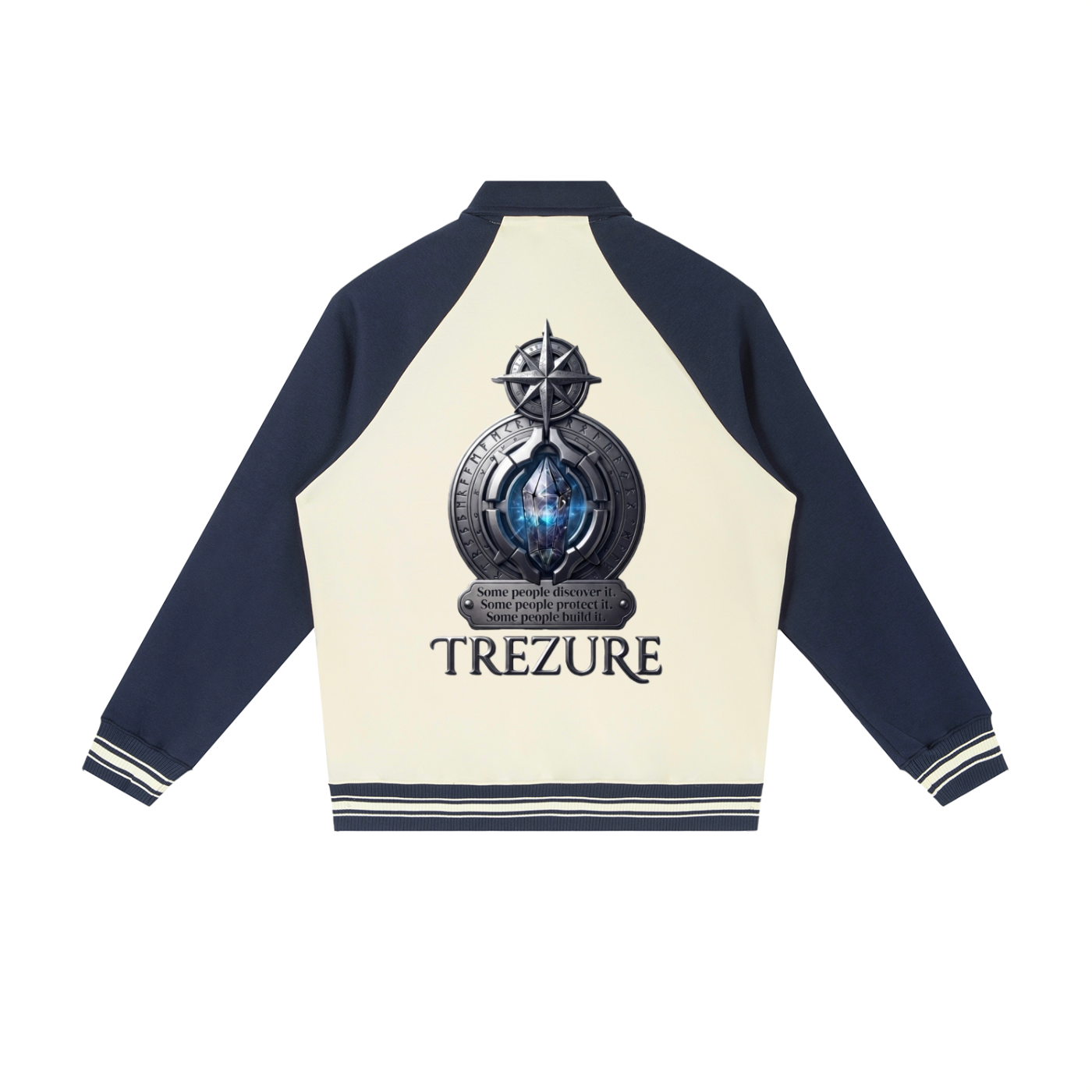 Contrast Raglan Sleeve Baseball Jacket
