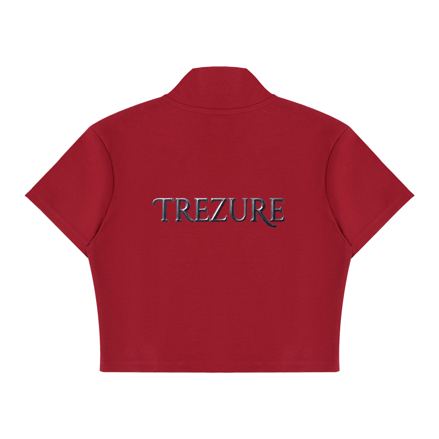 Women's Cropped Full Zip Short Sleeve T-Shirt