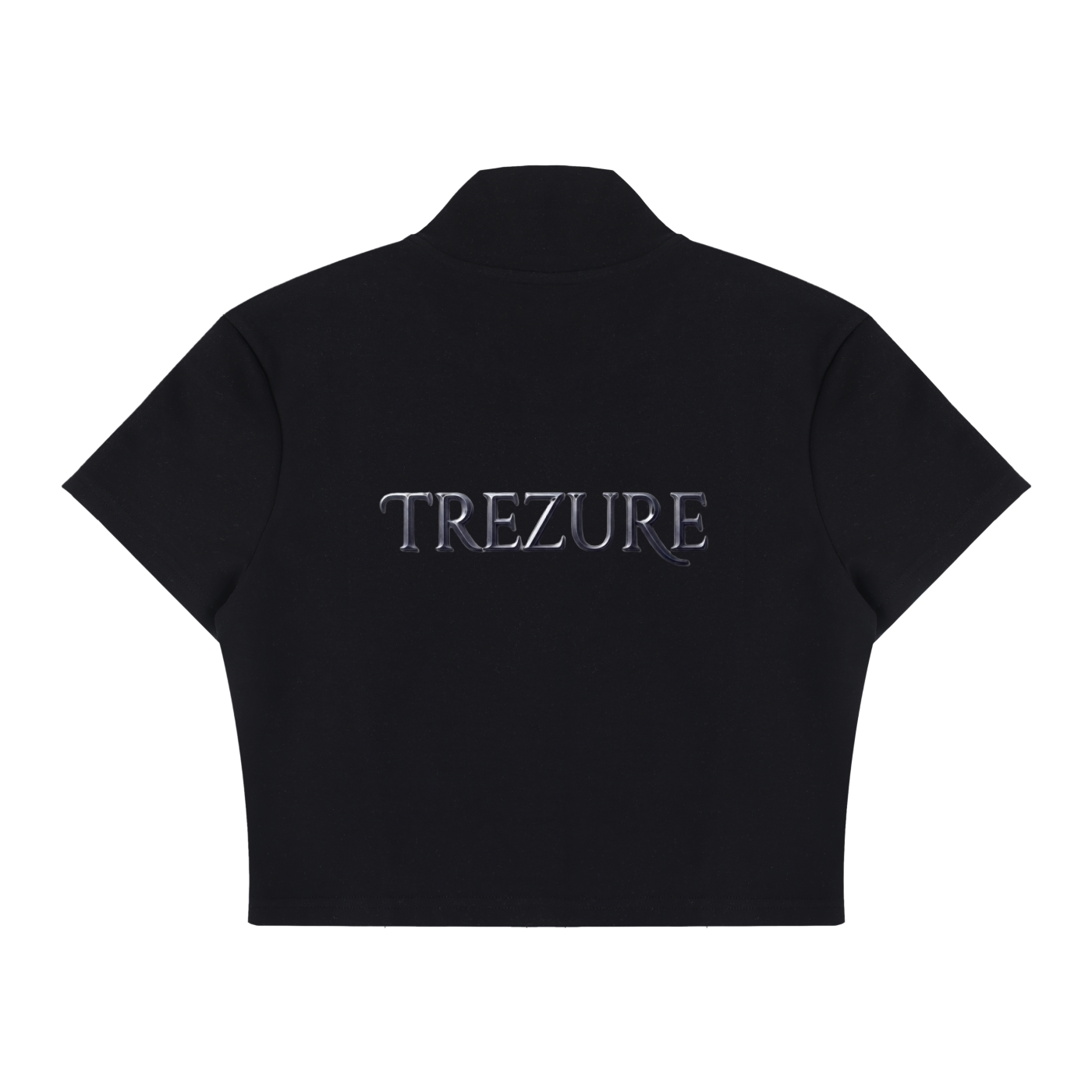 Women's Cropped Full Zip Short Sleeve T-Shirt