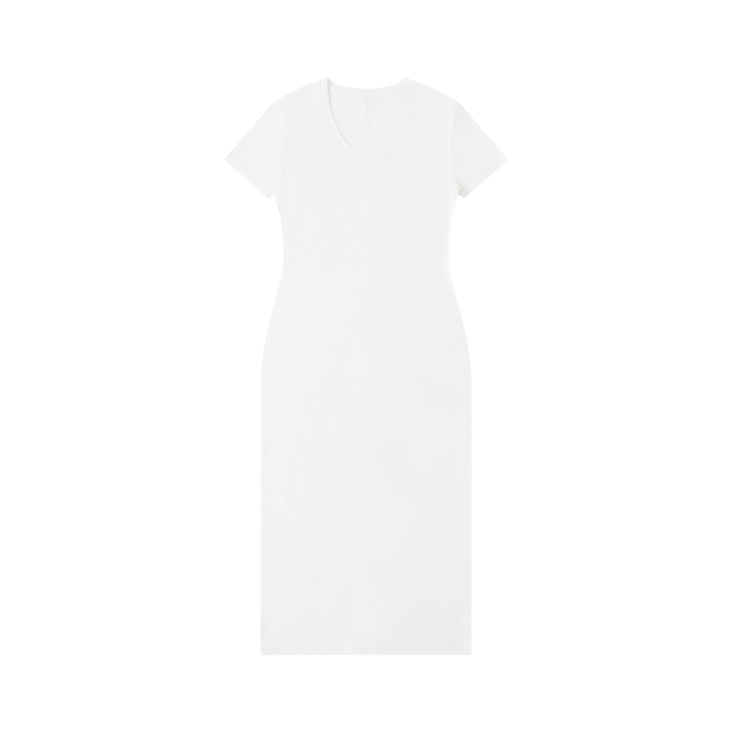 Women's V-Neck Short Sleeve Maxi Dress