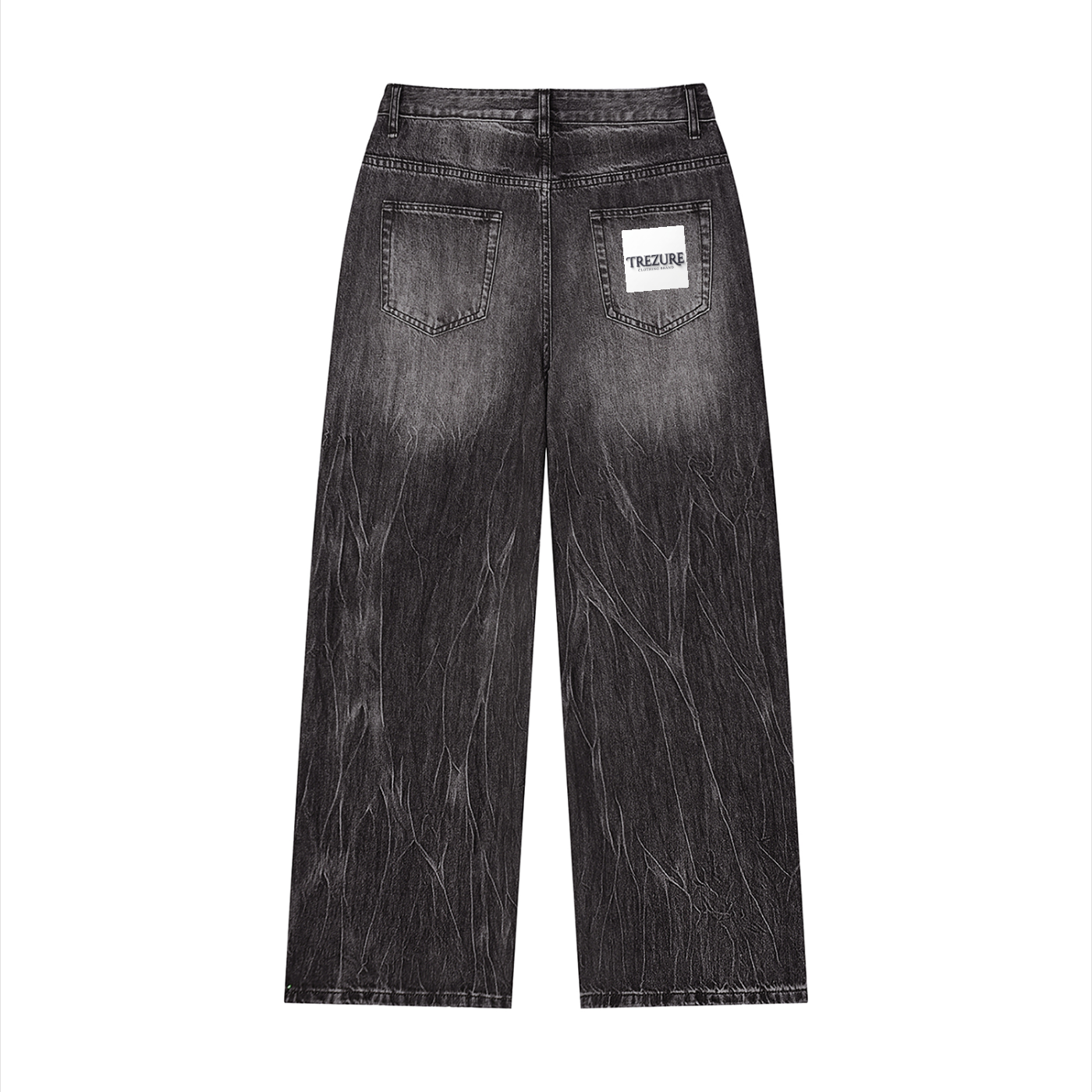 Men’s Vintage Wash Wide Leg Jeans