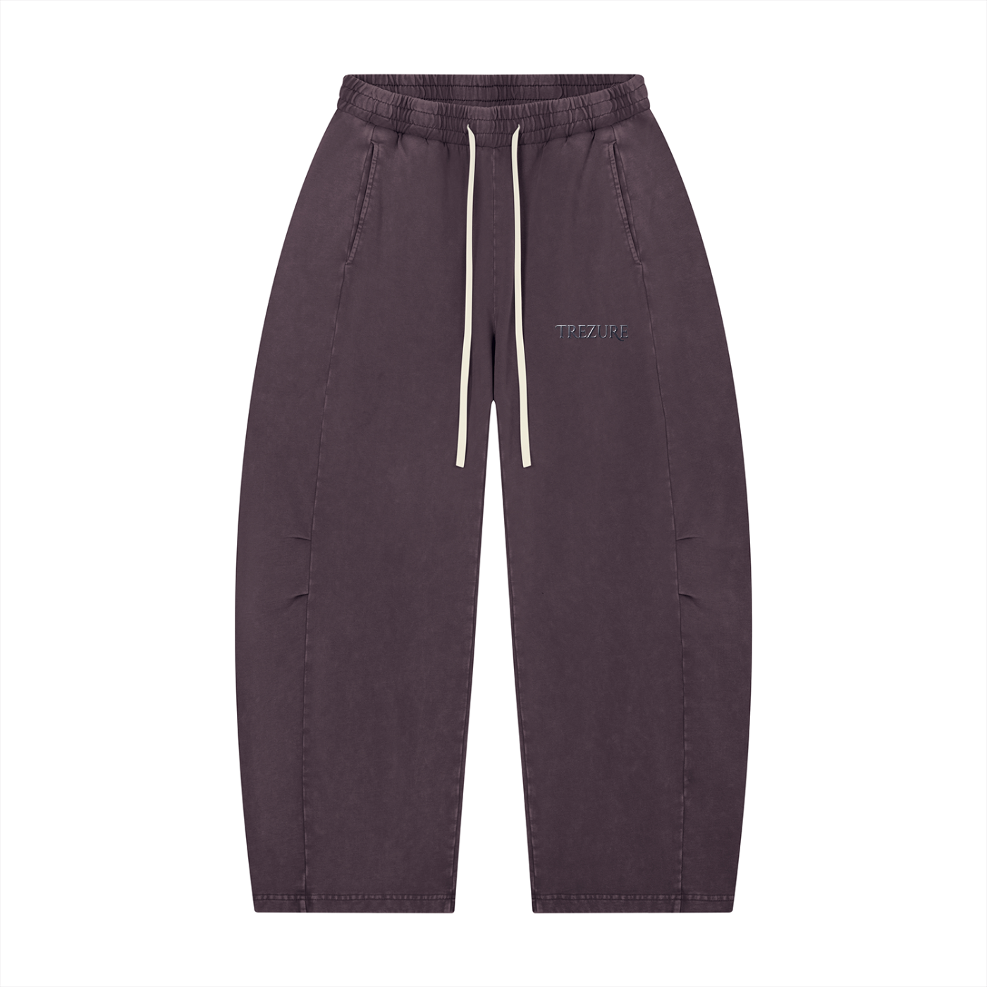 Unisex Mineral Wash Barrel Leg Pants
