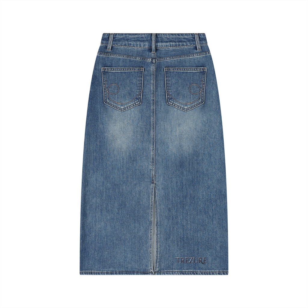 Women’s Vintage Wash Denim Skirt