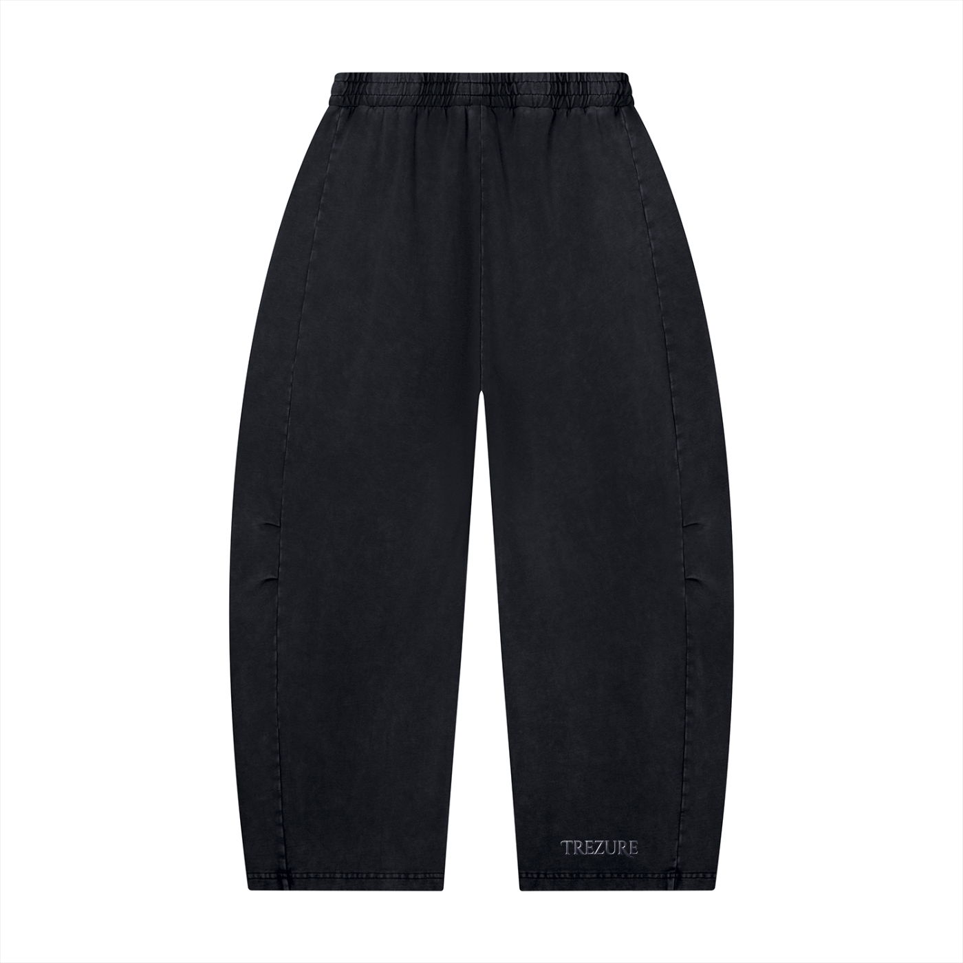 Unisex Mineral Wash Barrel Leg Pants