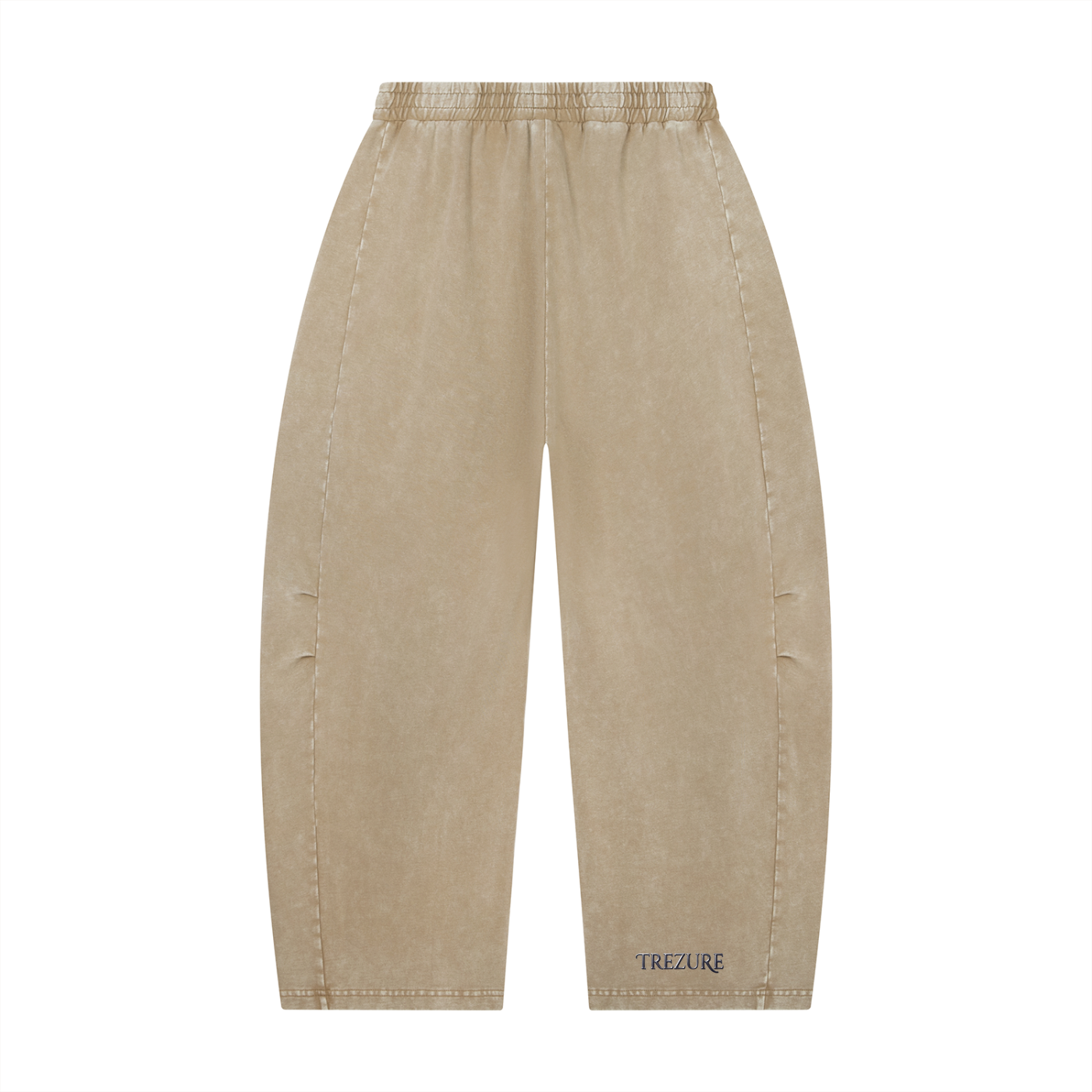 Unisex Mineral Wash Barrel Leg Pants