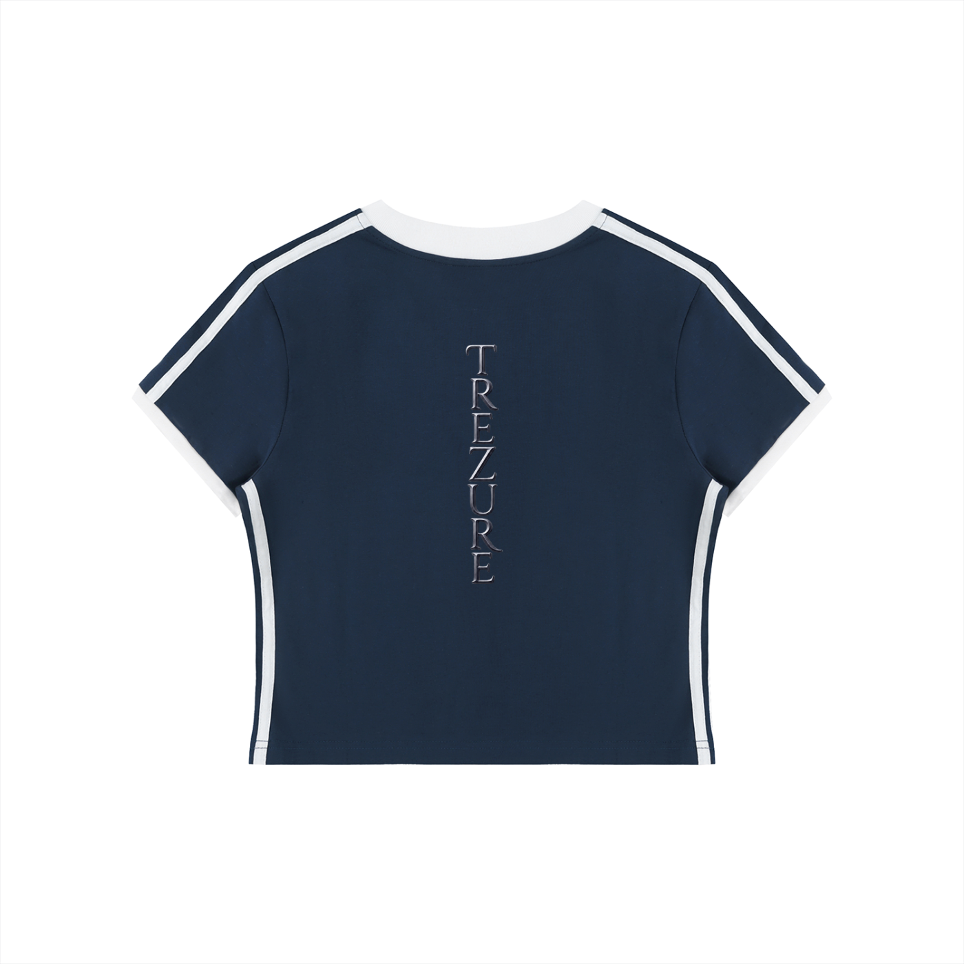 Women's Retro Binding V-Neck Crop T-Shirt