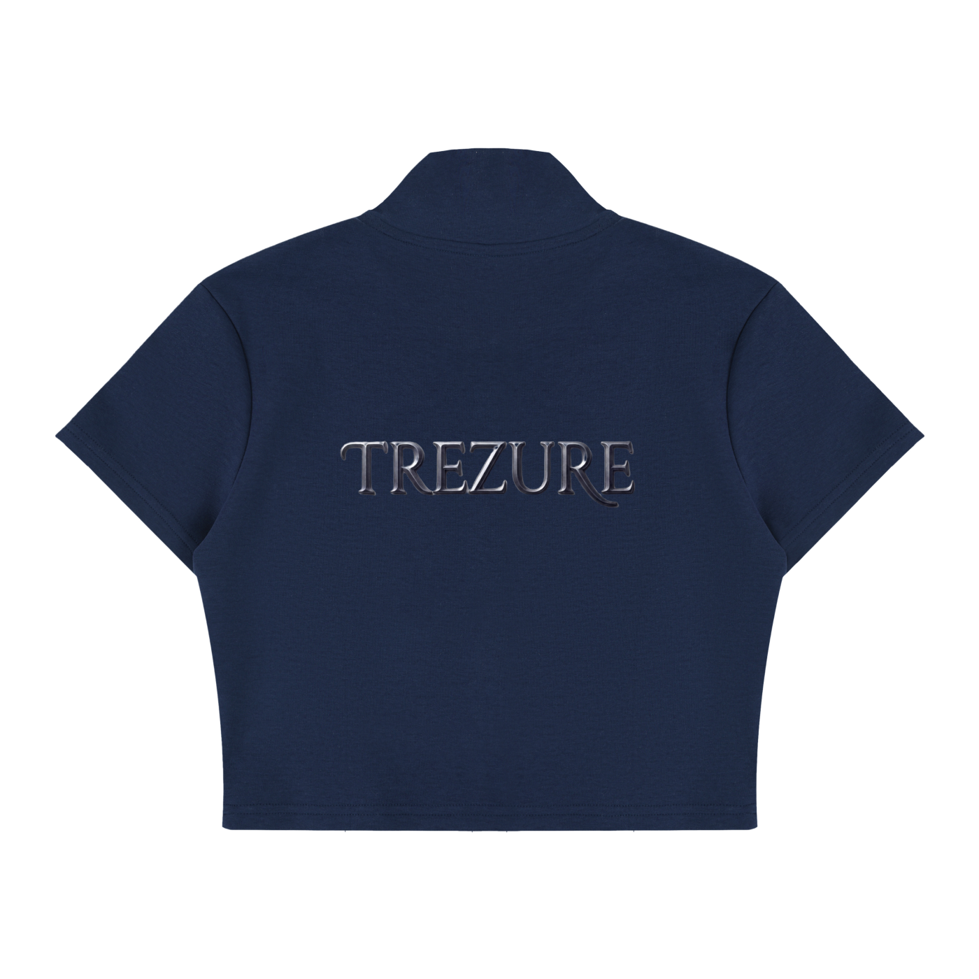 Women's Cropped Full Zip Short Sleeve T-Shirt